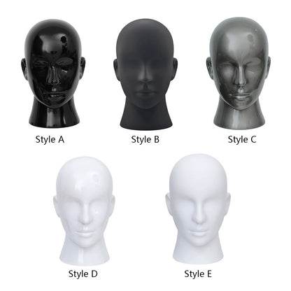 Jelimate Realistic Male Mannequin Head Mannequin,Fiberglass Mannequin Head Manikin Wig Display Stand,Abstract Men Mannequin Head Dress Form Hat Display Rack,Headphone Mask Scarf Sunglasses Display Head Model Shooting Display Props