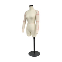 Lade das Bild in den Galerie-Viewer, JMSIZE4 Half Scale Female Dress Form For Pattern Making,1/2 Scale Miniature Sewing Mannequin for Women,Mini Tailor Mannequin for Fashion Designer Fashion School Draping Mannequin
