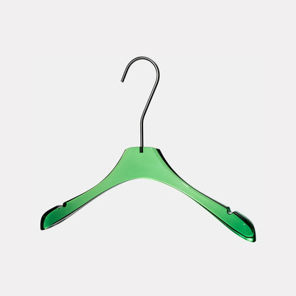 Jelimate Women Clothing Store Green Acrylic Hangers Household Transparent Clothing Hanger Non-Slip Clear Crystal Hanger Scarf Ring Hanger Clothes Pant Hanger