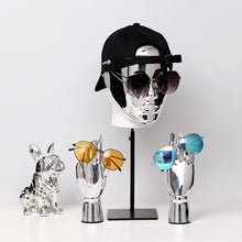 Lade das Bild in den Galerie-Viewer, Jelimate Luxury Gold Silver Mannequin Head Form,Wig Head Mannequin Hand Stand,Window Display Dummy Head Dress Form Manikin
