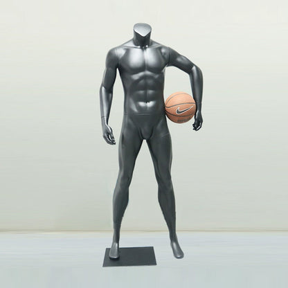 Jelimate Full Body Muscle Male Headless Basketball Posing Mannequin,Bodybuilder Fitness Sport Mannequin Sportswear Store Display Mannequin,Men Athletic Clothing Dress Form Model