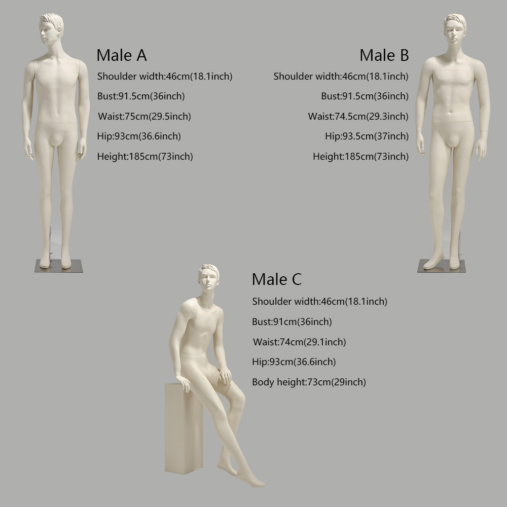 Jelimate High Quality Fiberglass Female Male Full Body Mannequin,Luxury Window Display Dress Form Model,Clothing Shop Jewelry Clothing Display Model Props