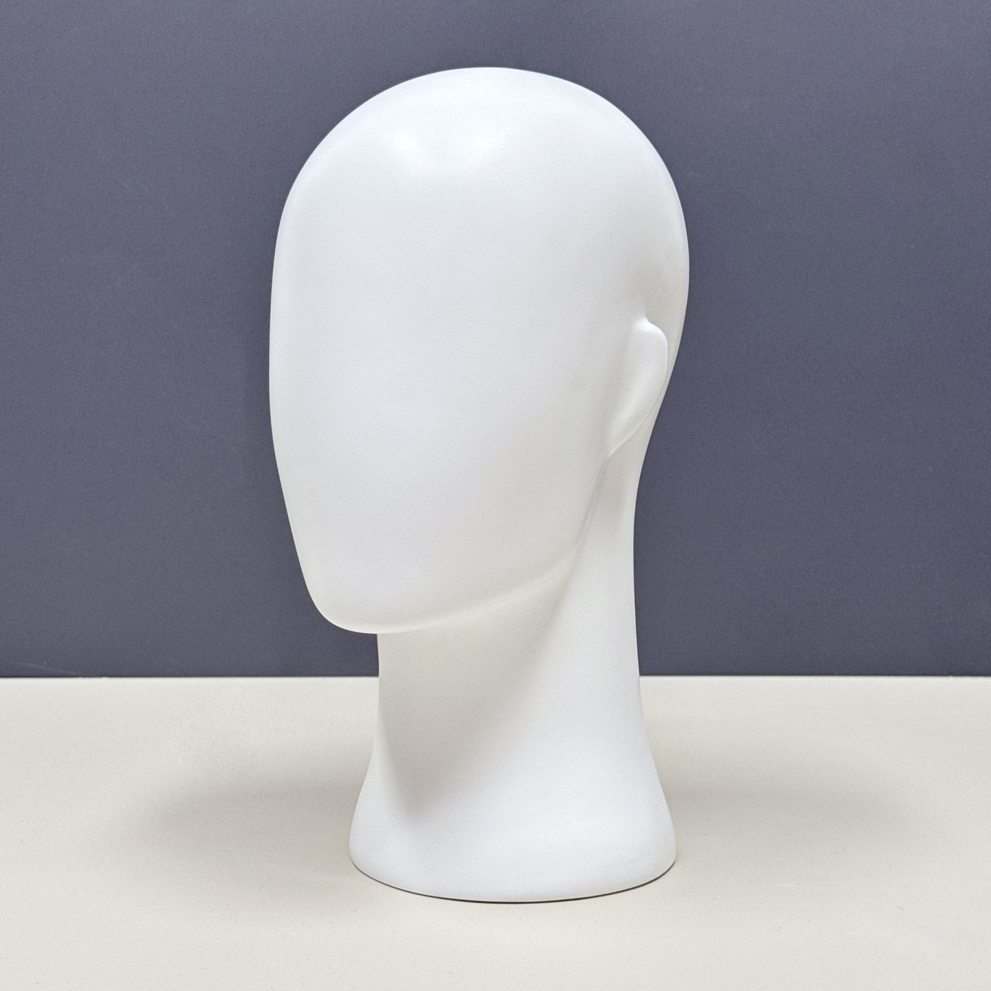 Jelimate Abstract Male/Female Mannequin Head Dress Form,Faceless Fiberglass White Mannequin Head Manikin,Headphone Sunglasses Hat Display Head Model,Realistic Mannequin Head Form Wig Display Stand