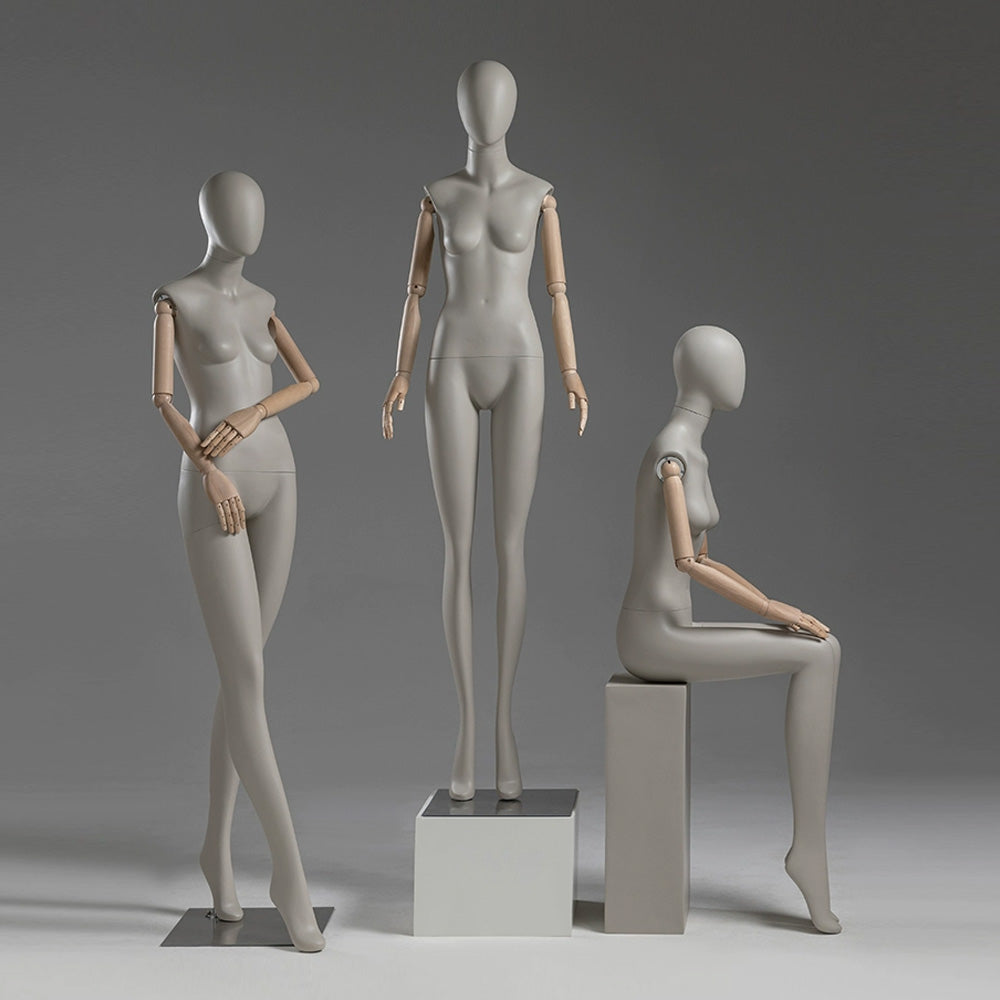Jelimate Luxury Window Female Mannequin Full Body,Fashion Exhibition Fair Fiberglass Mannequin Torso,Clothing Dress Form Sitting Standing Pose Mannequin Head For Wigs