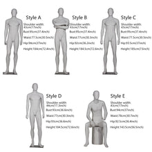 Load image into Gallery viewer, Jelimate Clothing Store Matte Gray Male Mannequin Full Body,Fiberglass Mannequin Male Body Bottom Leg,Window Display Business Model Clothing Dress Form

