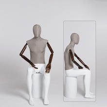 Lade das Bild in den Galerie-Viewer, Jelimate Good Quality Adult Male Mannequin Full Body,Linen Fabric Mannequin Torso Stand Manikin,Men Model Clothing Dress Form Display Dummy
