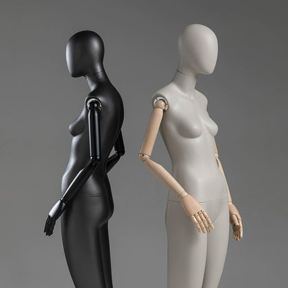 Jelimate Luxury Female Full Body Mannequin in Standing&Sitting,Grey Black Lacquered Female Fiberglass Mannequin Dress Form,Window Display Female Full Body Model,Fashion Clothing Store Clothing Display Mannequin Shooting Dummy