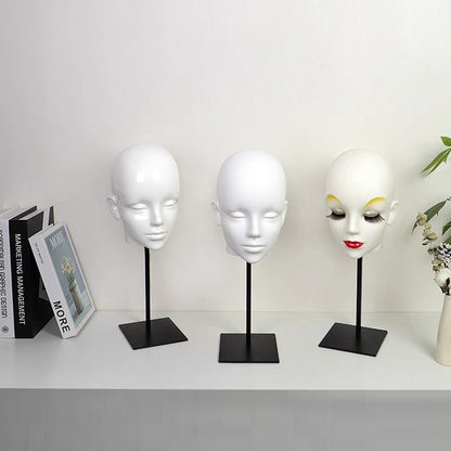 Jelimate Colorful Male Mannequin Head Form,Female Mannequin Head Dress Form,Wig Head Manikin Sunglasses Hat Display Head