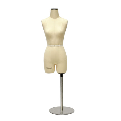 JELIMATE Half Scale Women Dress Form For Pattern Making,Miniature Female Dress Form For Sewing Not Fully Pinable Dressmaker Dummy,Fashion Designer Used Mini Tailor Mannequin for Draping Mannequin Size 4