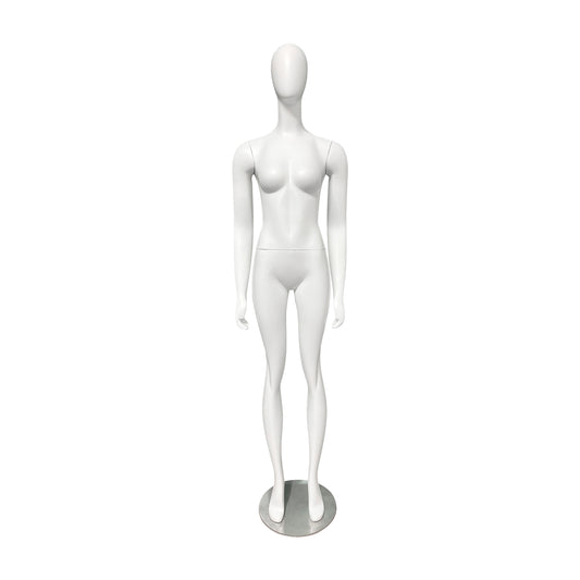 JM300 Forma di abito femminile in mezza scala bianco opaco per modellistica, manichino in miniatura da donna in scala 1/2, mini manichino da esposizione corpo intero per stilista scuola di moda