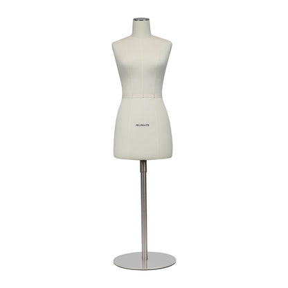 JELIMATE Half Scale Female Dress Form(Not Adult Full Size),1:2 Miniature Sewing Half Size Mannequin Not Fully Pinable Dressmaker Dummy,46cm Body Height Female Torso Tailor Model Size 12