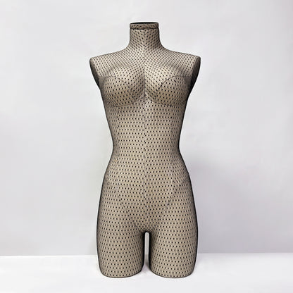 Jelimate Supporto per manichino in lino femminile per metà corpo per adulti, manichino per esposizione di abiti, torso, forma di vestito, rivestimento in tessuto per vetrina da donna, modello manichino