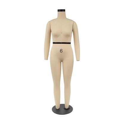 Jelimate US Size 6 Female Half Scale Dress Form For Sewing,Women Half Size Mannequin Full Body,1/2 scale Tailor Mannequin with Detachable Arms Dressmaker Dummy