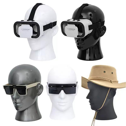 Jelimate Realistic Male Mannequin Head Mannequin,Fiberglass Mannequin Head Manikin Wig Display Stand,Abstract Men Mannequin Head Dress Form Hat Display Rack,Headphone Mask Scarf Sunglasses Display Head Model Shooting Display Props