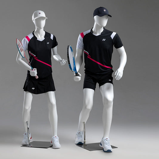 Jelimate High Quality Male Female Full Body Mannequin,Fiberglass Tennis Golf Playing Sport Mannequin,Window Display Clothing Dress Form Athletic Model