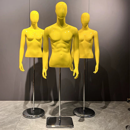 Jelimate Supporto per manichino in lino femminile per metà corpo per adulti, manichino per esposizione di abiti, torso, forma di vestito, rivestimento in tessuto per vetrina da donna, modello manichino