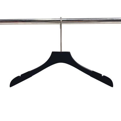 Jelimate Luxury Black Velvet Wooden Hanger with Round Hook,Clothing Store Clothing Hanger With Clips,No Logo Solid Wood Hanger For Dress,Coat,Pant,Suit Hangers