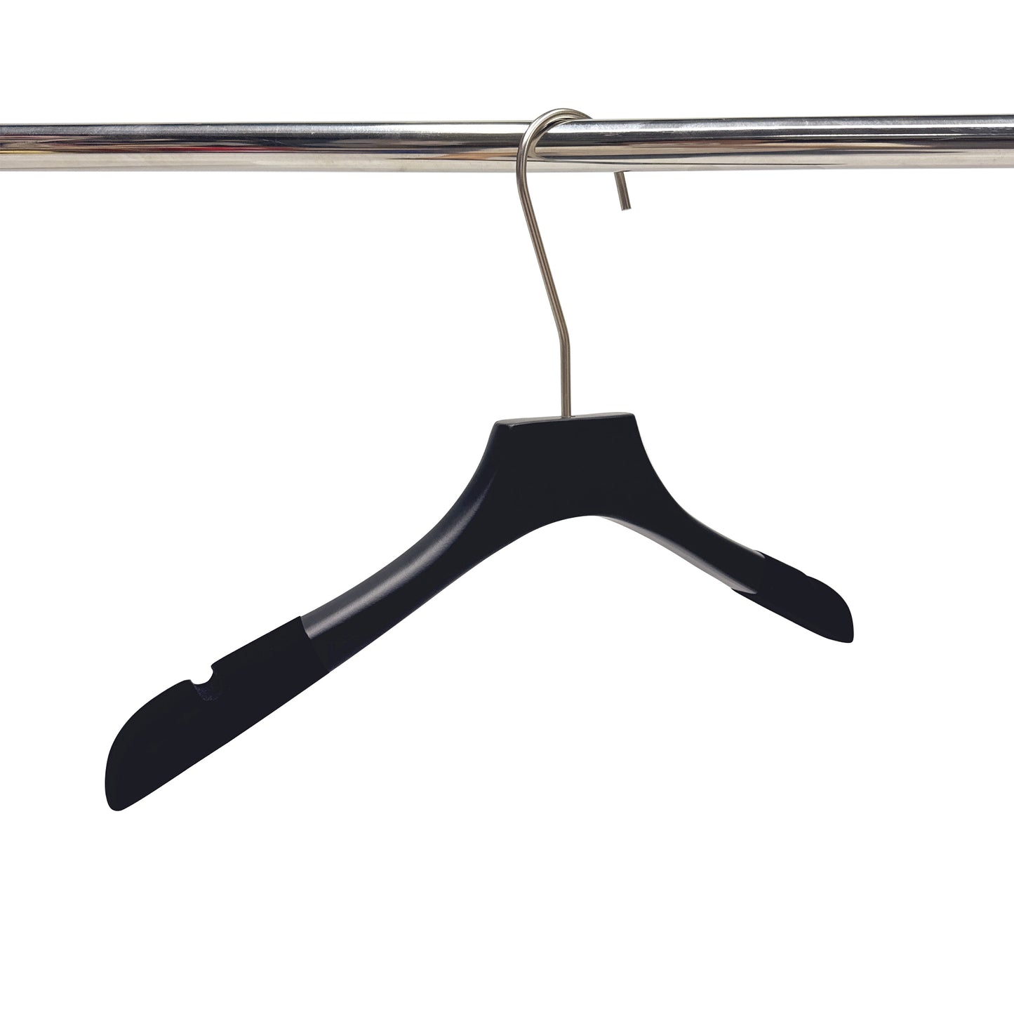 Jelimate Luxury Black Velvet Wooden Hanger with Round Hook,Clothing Store Clothing Hanger With Clips,No Logo Solid Wood Hanger For Dress,Coat,Pant,Suit Hangers