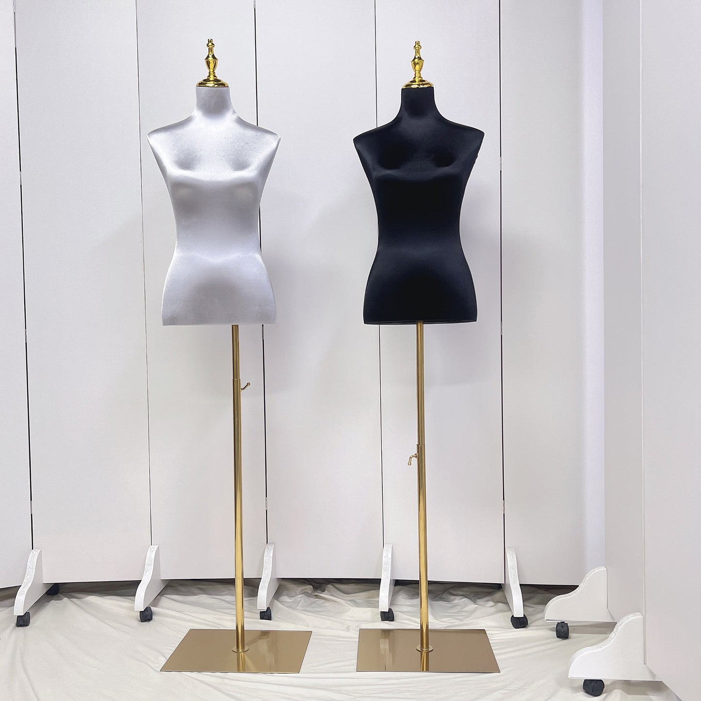 Jelimate Cheap Colorful Headless Satin Mannequin Upper Body,Clothing Mannequin Torso Female Dress Form,Fashion Showroom Shop Window Display Model Props