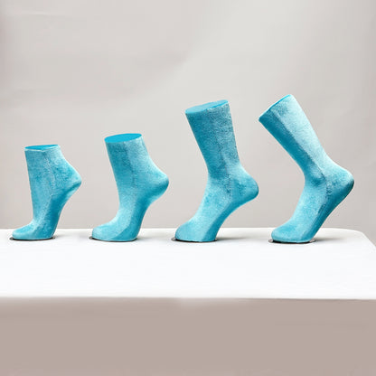 JELIMATE Foot Mannequin For Sock Display Mannequin Leg,Blue Velvet Mannequin Feet Dress Form Model,Ankle Mannequin For Shoe Sock Anklet Jewelry Display Stand Foot Manikin,Female Feet Mannequin For Sale