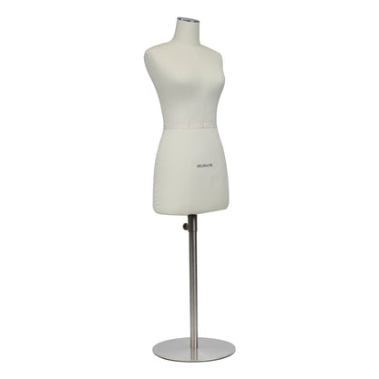 JELIMATE Half Scale Female Dress Form(Not Adult Full Size),1:2 Miniature Sewing Half Size Mannequin Not Fully Pinable Dressmaker Dummy,46cm Body Height Female Torso Tailor Model Size 12