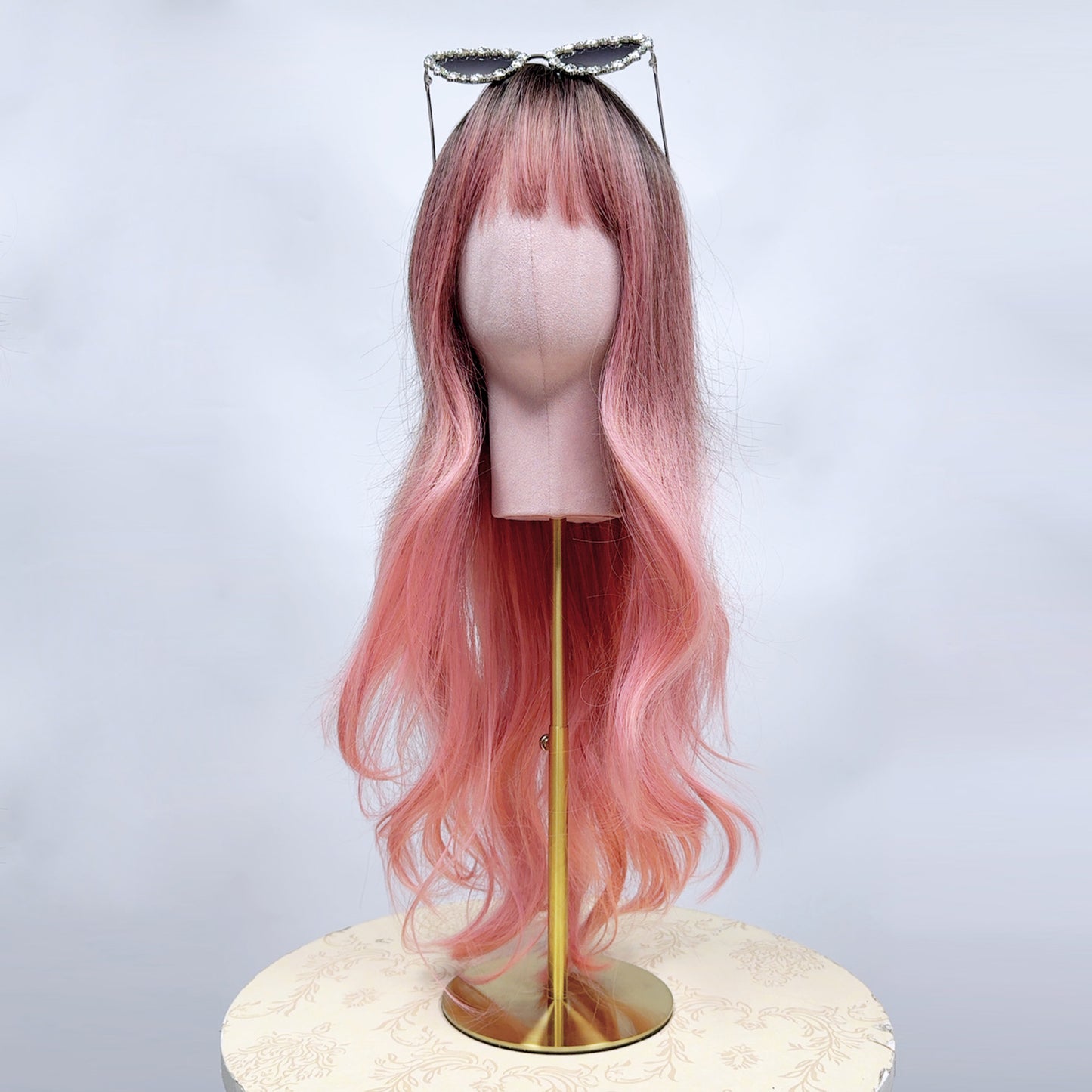 Jelimate Fully Pinnable Mannequin Head for Wigs,Female Colorful Velvet Mannequin Head Display Dress Form,Head Mannequin Props Jewelry Headband Hat Display Head Model