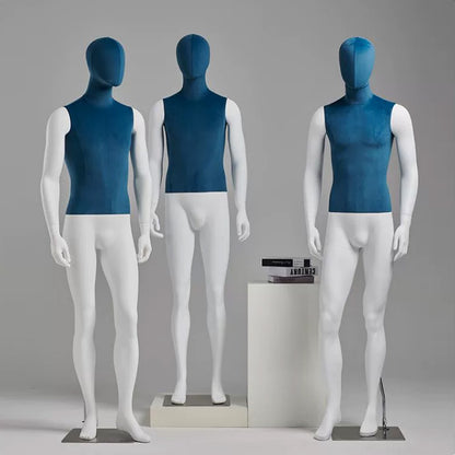 Jelimate Male Full Body Mannequin for Clothes Display,Upper Body Linen Dress Form Painting Bottom Leg,Men Mannequin Torso Display Manikin Dummies