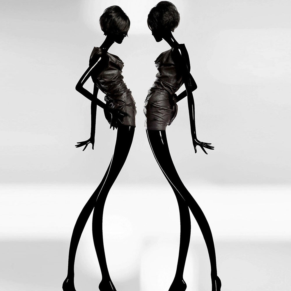 Jelimate Clothing Store High Feet Long Leg Black Female Full Body Mannequin,Window Display Wedding Dress Mannequin,Women Dress Form Clothing Display Model