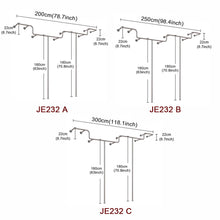 Load image into Gallery viewer, Jelimate Fashion Silver Clothing Rack Wall,300CM Metal Hanging Clothes Hanger,Women Kid Men Clothing Shelf Display Clothing Rack For Boutique JE232
