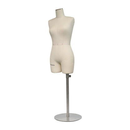 JMSIZE12 Half Scale Female Dress Form For Pattern Making,1/2 Scale Miniature Sewing Mannequin for Women,Mini Tailor Mannequin for Fashion Designer Fashion School Draping Mannequin