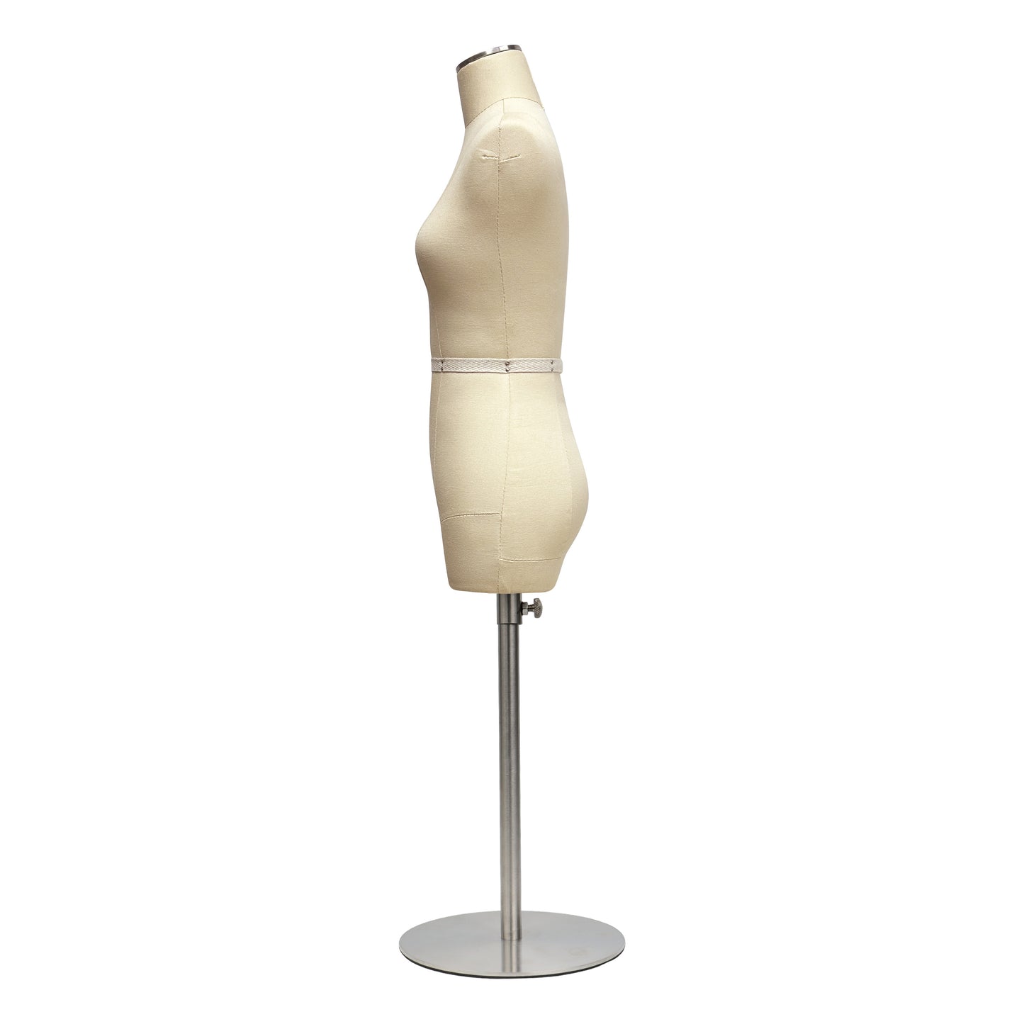 Maniquí de costura para mujer en miniatura de JELIMATE con muslo corto y brazos suaves, maniquí de sastre de altura ajustable, maniquí de costura a media escala, color beige, talla 8