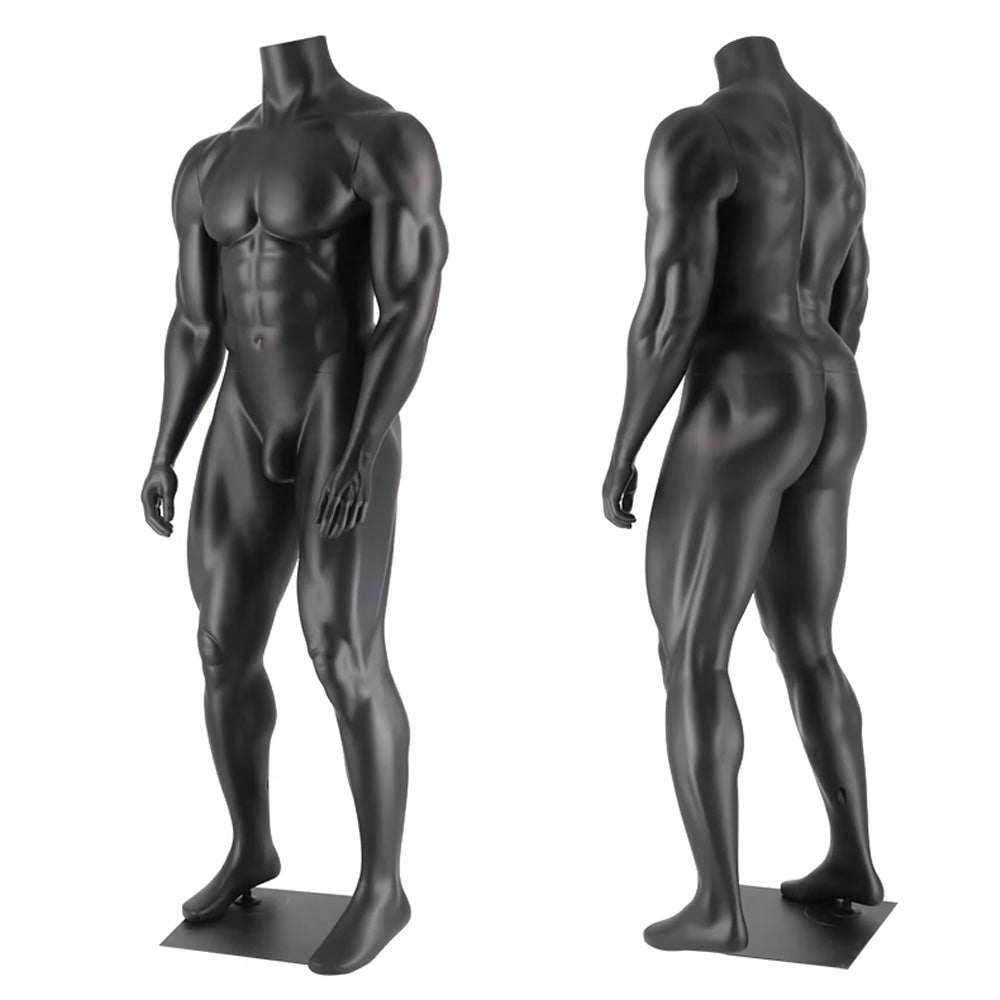 Jelimate Luxury Window Adult Male Mannequin Full Body,Muscle Sport Mannequin Torso With/Without Head,Clothing Dress Form Athletic Mannequin Fitness Model