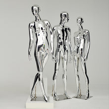 Load image into Gallery viewer, Jelimate Fashion Chrome Male Female Mannequin Full Body,Clothing Store Plate Mirror Silver Display Dress Form,Clothes Jewelry Wedding Dress Model
