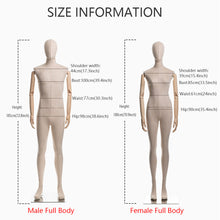 Load image into Gallery viewer, Jelimate Luxury Male Kid Female Velvet Mannequin Full Body with Wooden Arms,Window Display Dress Form Brand Model,Manikin Head Display Dummy
