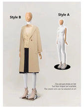 Load image into Gallery viewer, Jelimate High End Female Dress Form Mannequin Full Body,Clothing Store Clothing Display Model with Wood Grain Head,Adult Women Dummy Plastic Wooden Arms

