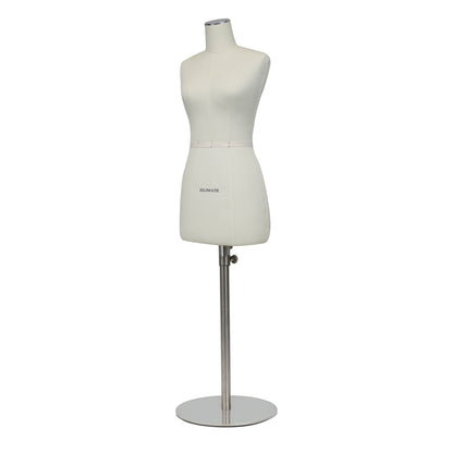 JELIMATE Half Scale Female Dress Form(Not Adult Full Size),1:2 Miniature Sewing Half Size Mannequin Not Fully Pinable Dressmaker Dummy,46cm Body Height Female Torso Tailor Model Size 12