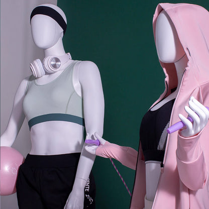 Maniquí de cuerpo completo masculino y femenino de alta calidad de Jelimate, maniquí deportivo de fibra de vidrio para jugar al golf y al tenis, modelo atlético para exhibición de ropa en escaparates