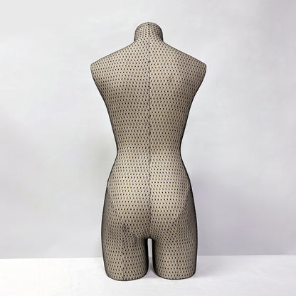 Jelimate Supporto per manichino in lino femminile per metà corpo per adulti, manichino per esposizione di abiti, torso, forma di vestito, rivestimento in tessuto per vetrina da donna, modello manichino