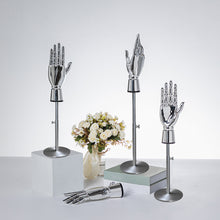 Load image into Gallery viewer, Jelimate Silver Gold Mannequin Hand Form,Plate Chrome Golden Hand Mannequin Stand,Sunglasses Hat Jewelry Display Hand Model
