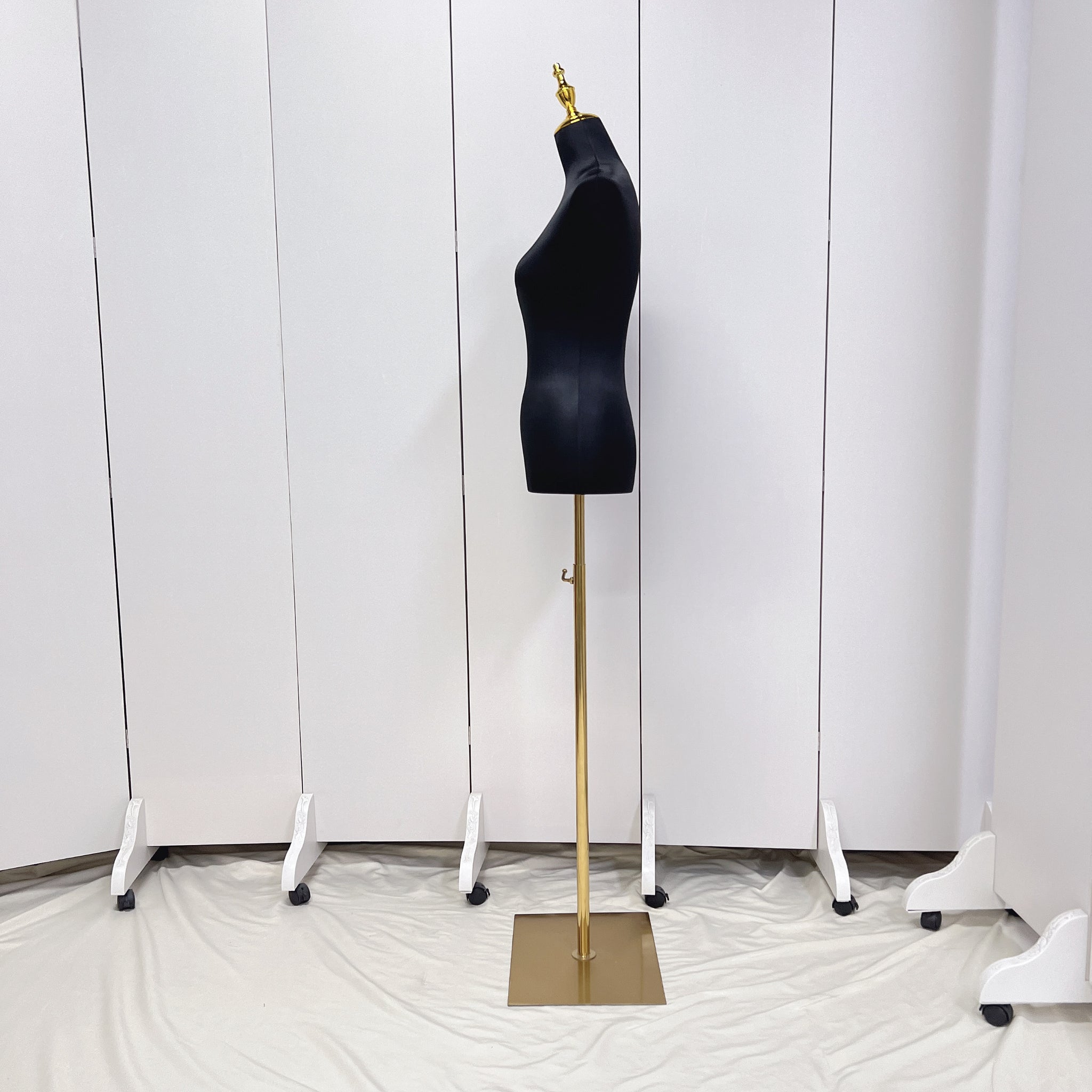 Half Body Female Display Dress Form Mannequin,Black Linen