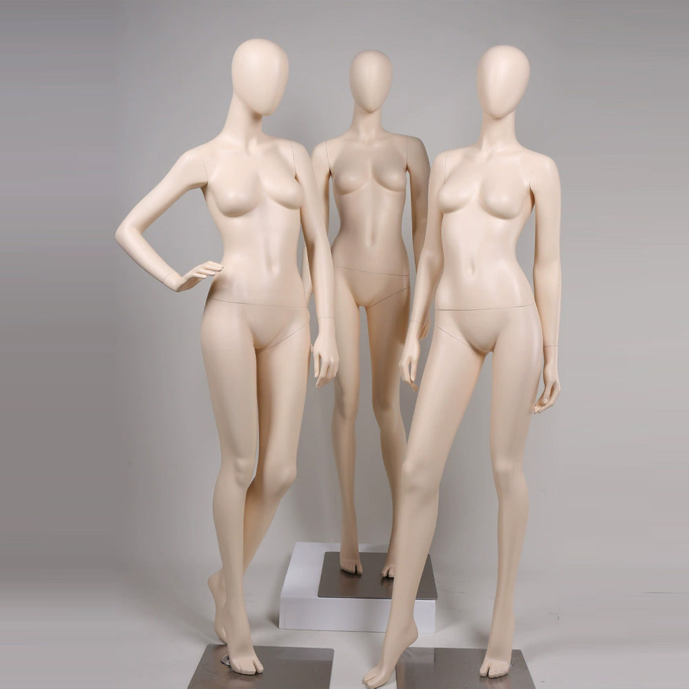 Jelimate Finestra di Lusso Manichino Femminile Corpo Intero, Esposizione di Moda Fiera Manichino in Fibra di Vetro Torso, Forma di Abito Seduto in Piedi Posa Testa di Manichino per Parrucche