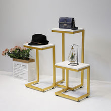 Load image into Gallery viewer, Jelimate Boutique Black Gold Clothing Rack Shoe Store Display Stand Decoration Metal Rack For Bag Shop Golden Display Rack Shoe Bag Storage Rack Clothing Shelf
