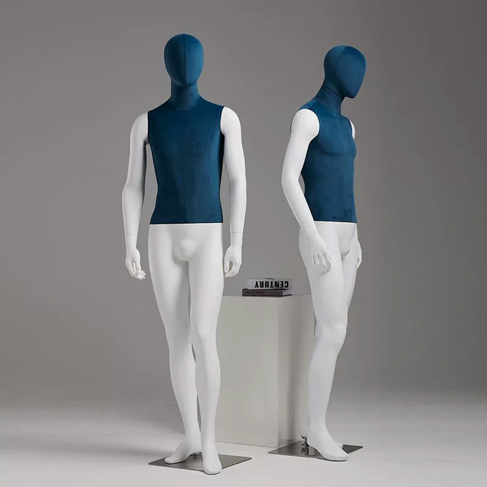 Jelimate Male Full Body Mannequin for Clothes Display,Upper Body Linen Dress Form Painting Bottom Leg,Men Mannequin Torso Display Manikin Dummies