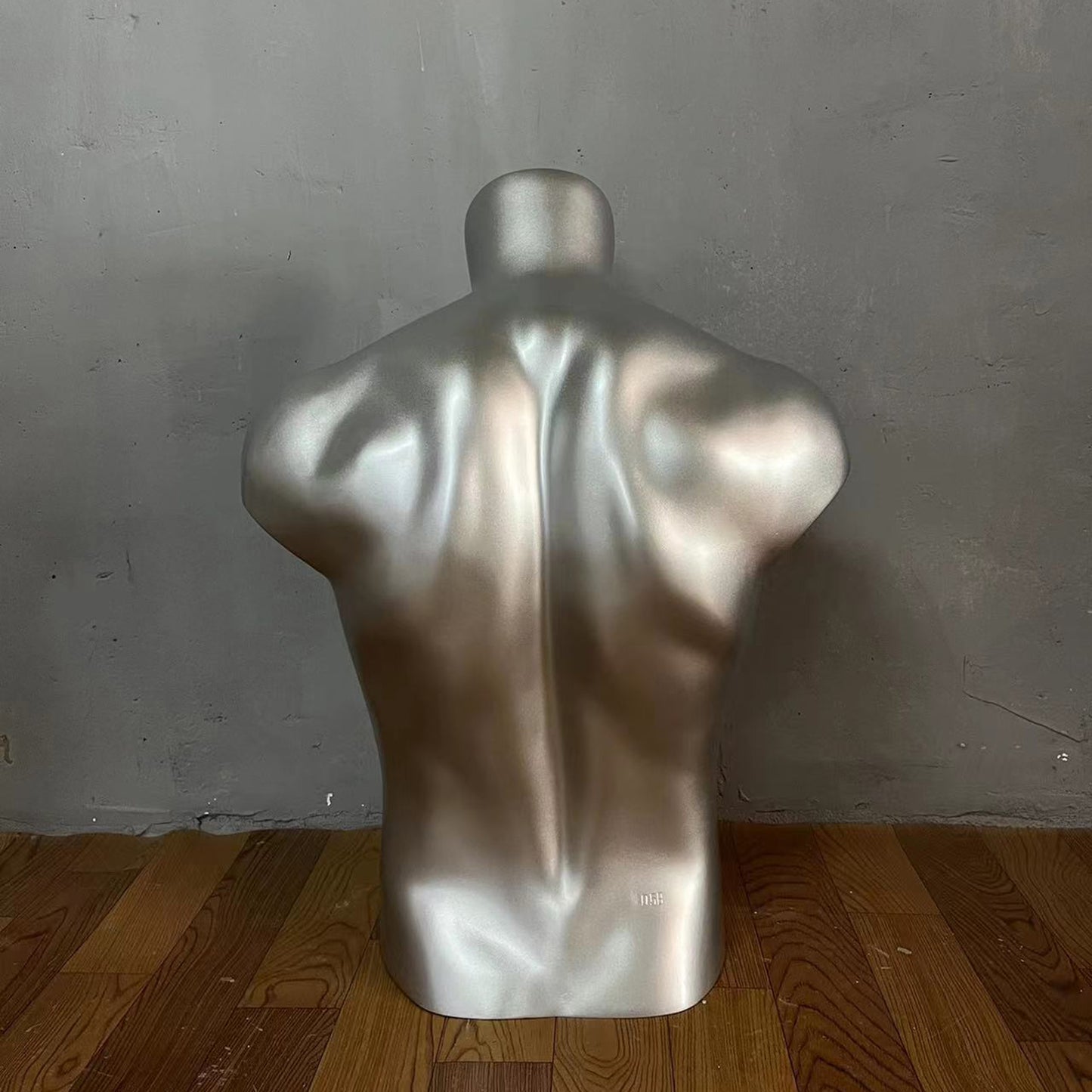 Jelimate Fiberglass Fashion Male Sport Mannequin Torso,Elbow,Arms,Waist And Hip Protector Props,Athletic Brace Display Silver Mannequin Men Display Model Props