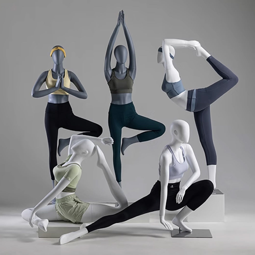 Black Female Yoga Mannequin (TMK-YOGA03BK) main image 1