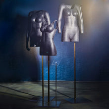 Load image into Gallery viewer, Jelimate Custom 3D Hollow Black Mannequin Torso Female,Women Dress Form Mannequin for Clothing Display,Craft Sticker Display Stand Underwear Mannequin
