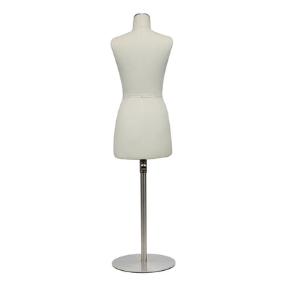 JELIMATE Half Scale Female Dress Form(Not Adult Full Size),1:2 Miniature Sewing Half Size Mannequin Not Fully Pinable Dressmaker Dummy,46cm Body Height Female Torso Tailor Model Size 12