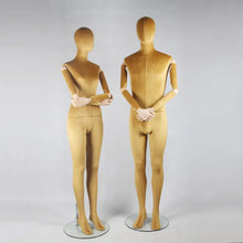 Load image into Gallery viewer, Jelimate Fashion Female Male Mannequin Full Body Dress Form,Window Display Colorful Velvet Dress Form Torso,Clothing Dress Form Manikin Head Wooden Arms
