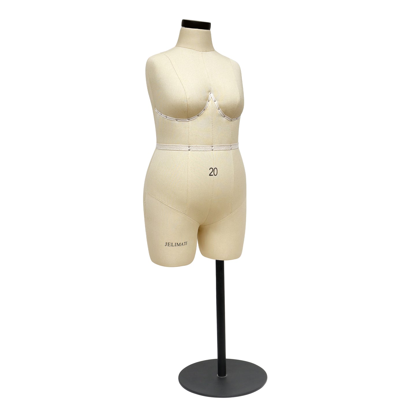 Jelimate Female Half Scale Dress Form,1:2 Miniature Dress Form For Sewing Mannequin Dressmaker Dummy,1/2 Scale Tailor Dress Form Mannequin for Draping,Size 20 Mini Female Plus Size Mannequin With Black Base