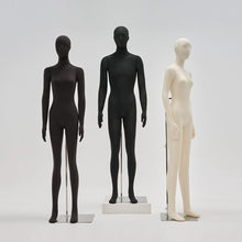 Load image into Gallery viewer, Jelimate Female Male Full Body Sitting Standing Flexible Mannequin,Black Beige Fully Pinnable Soft Foam Dress Form,Jewelry Clothing Mannequin Body
